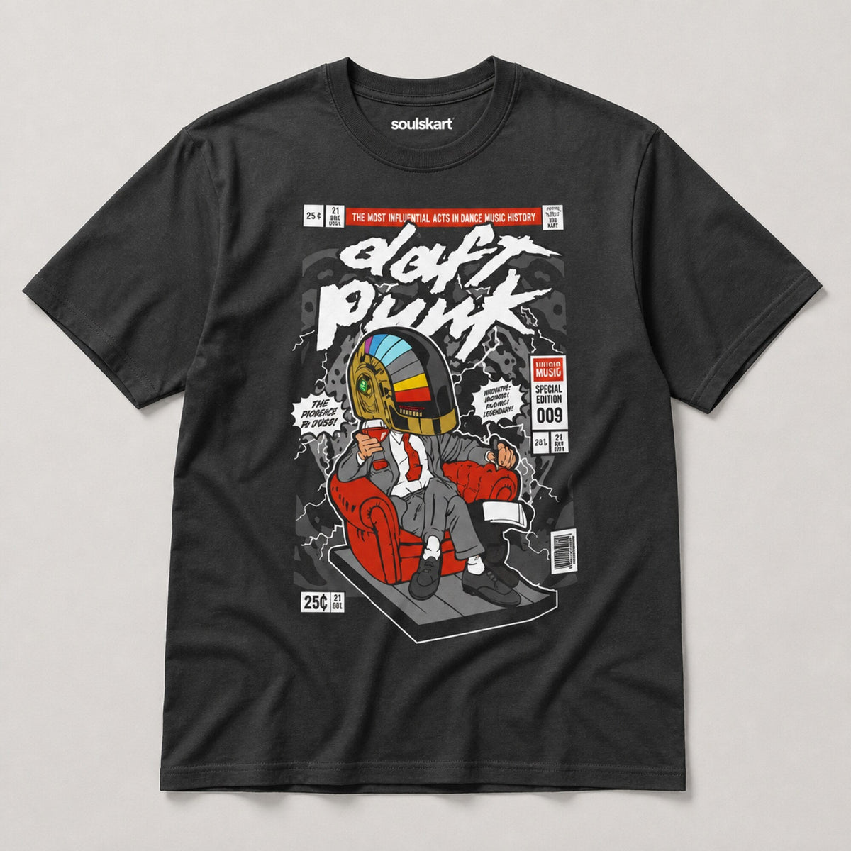 Daft Punk Pop Art Unisex T-Shirt — on hanger