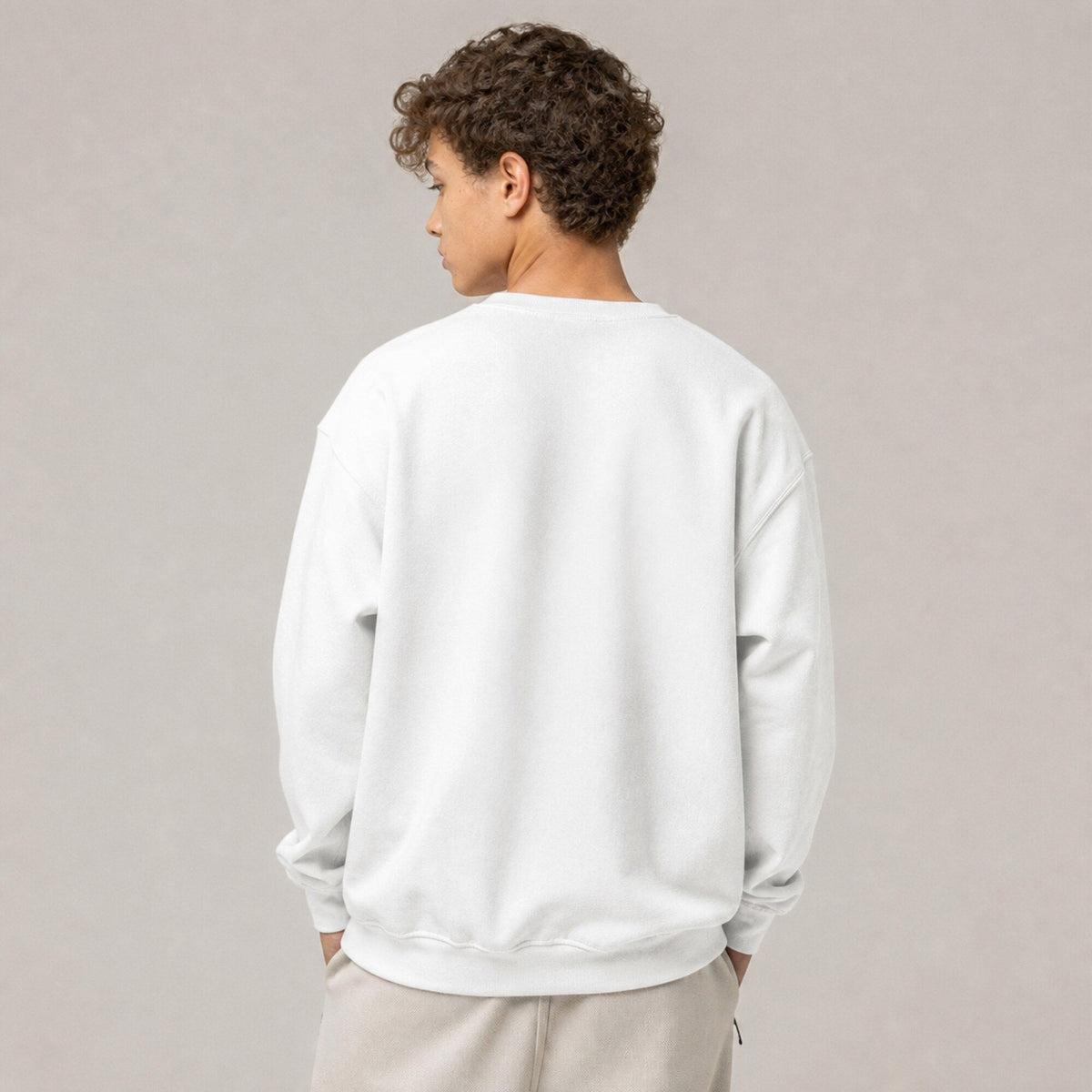 Daft Punk Unisex Sweatshirt — worn on model, back