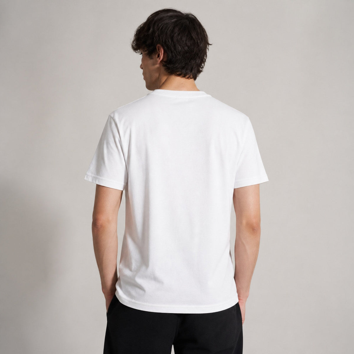 Daft Punk Unisex T-Shirt — worn on model, back