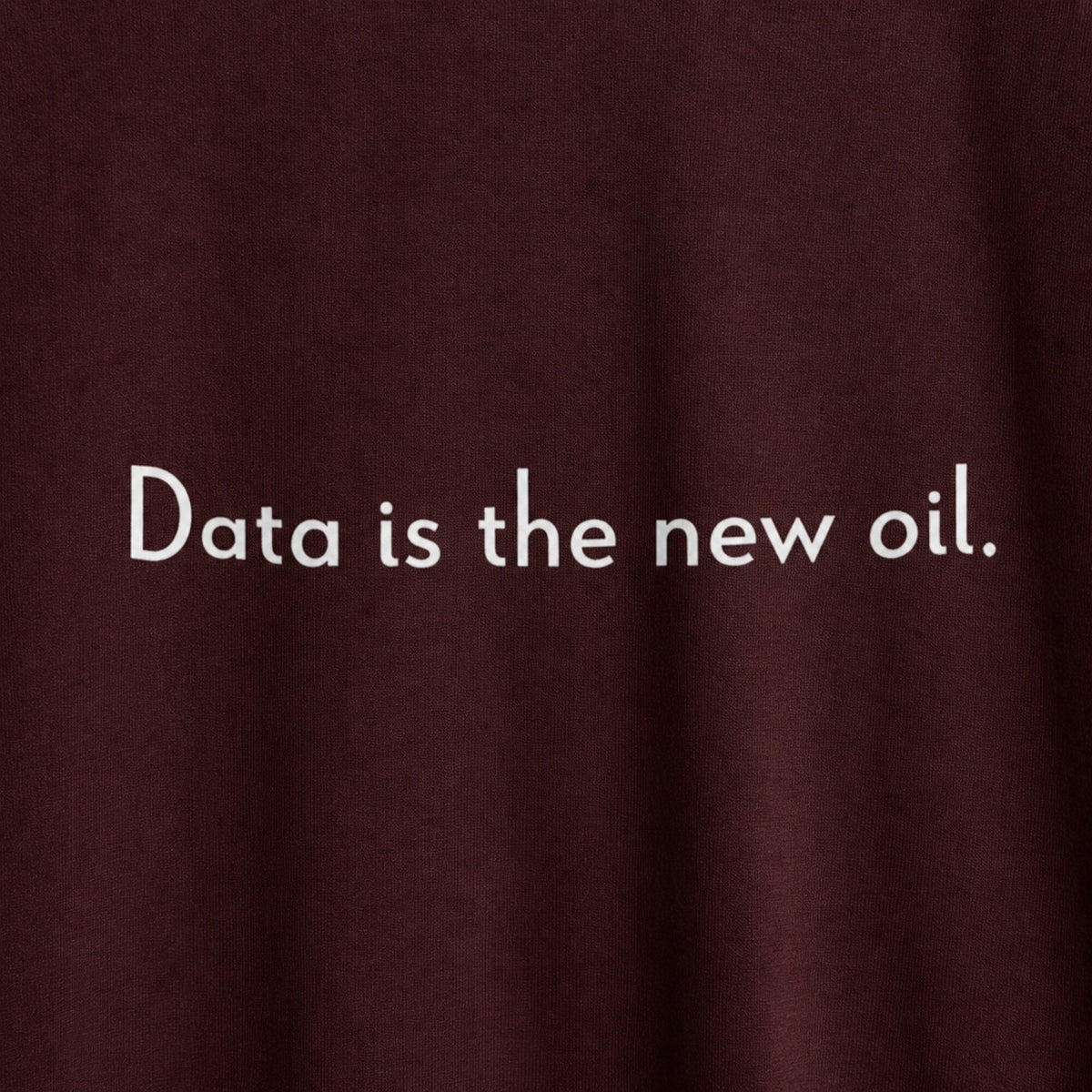 'Data is the New Oil' Data Scientist Tee — print detail close-up