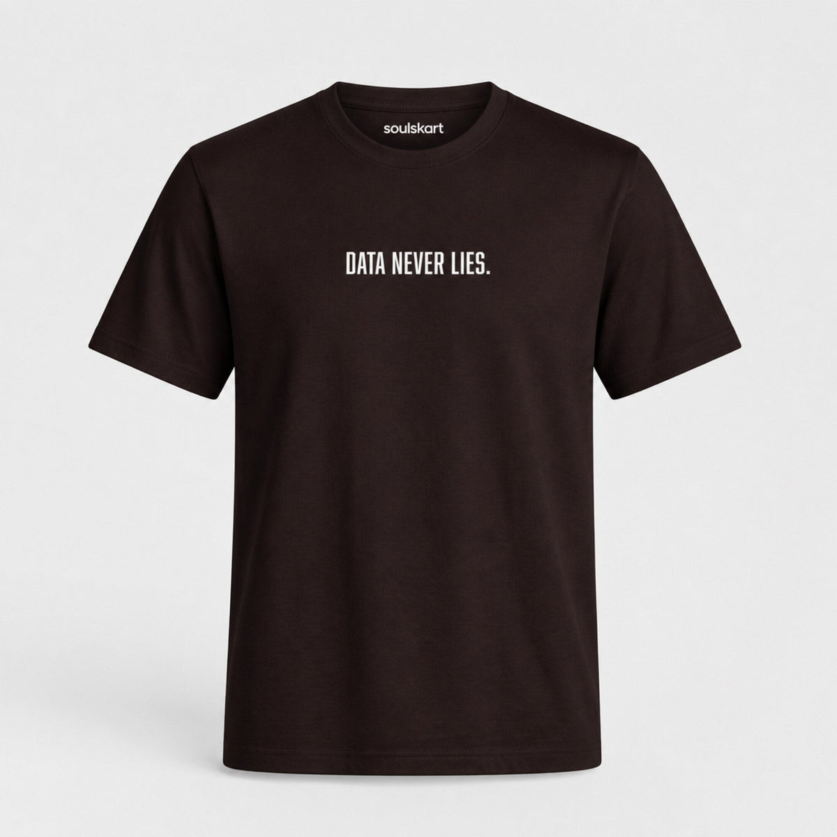 'Data Never Lies' Data Scientist Tee — front view