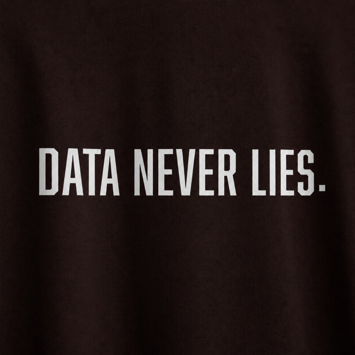 'Data Never Lies' Data Scientist Tee — print detail close-up