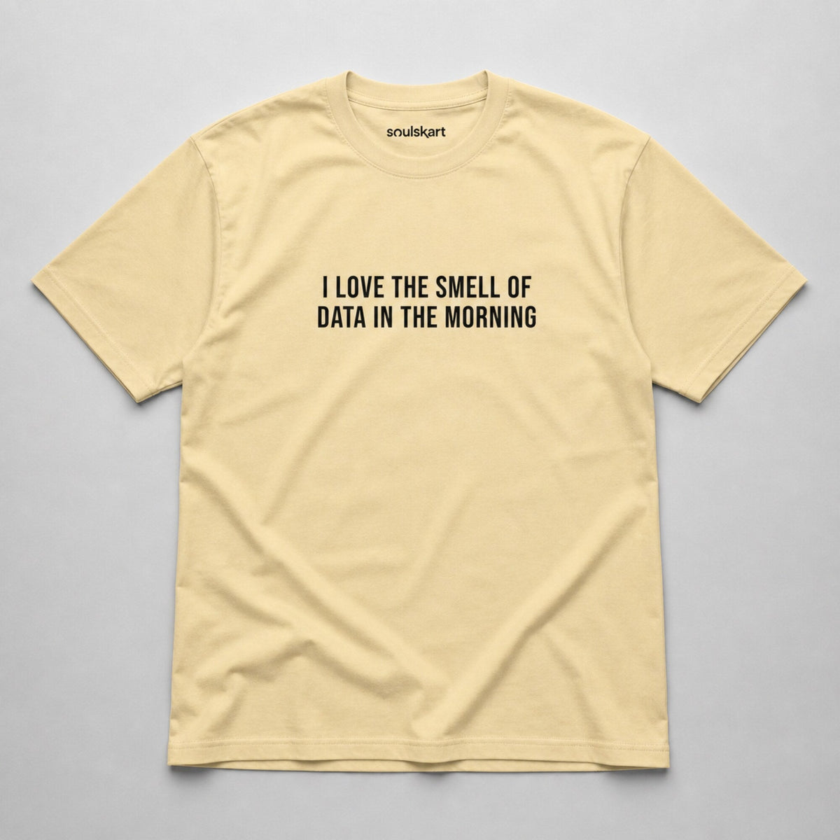 'I Love the Smell of Data in the Morning' Tee — on hanger