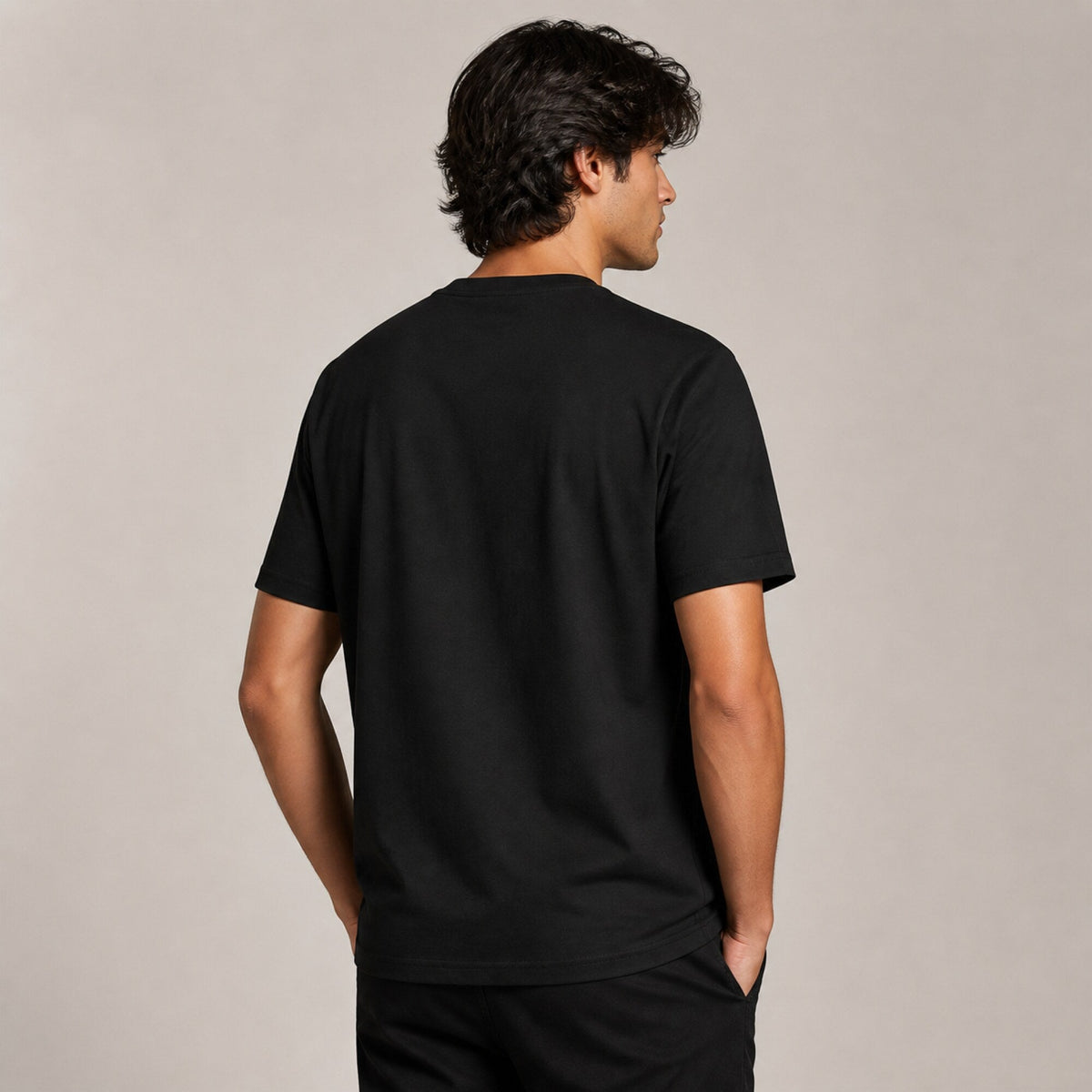 'I Love the Smell of Data in the Morning' Unisex Tee — worn on model, back