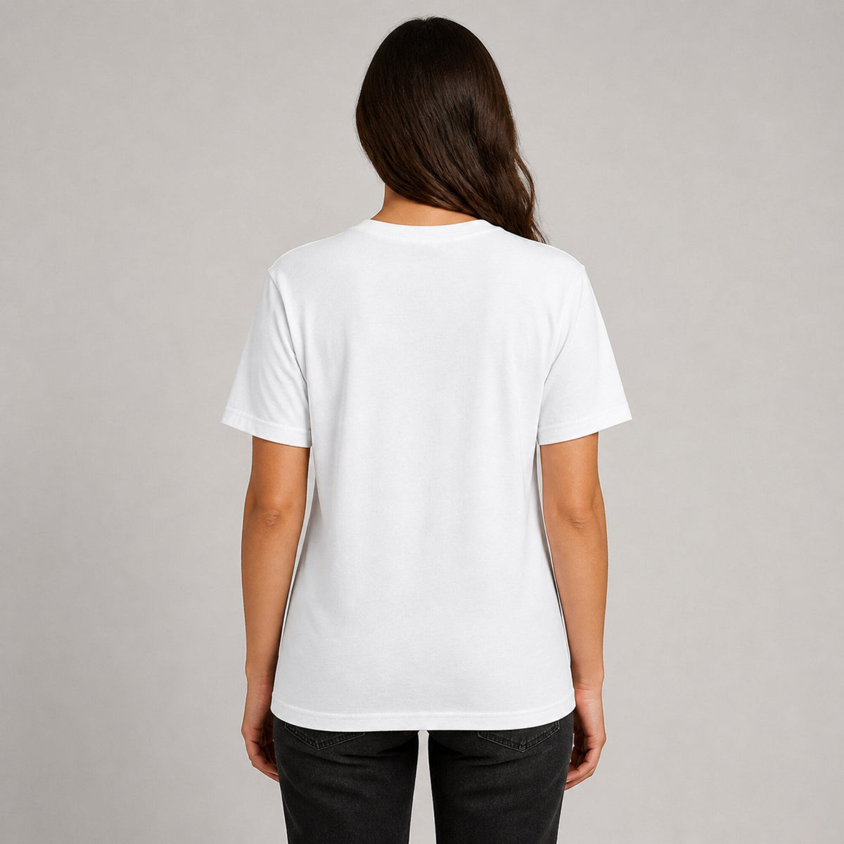 'Keep Your Squats Low and Your Data Clean' Tee — worn on model, back