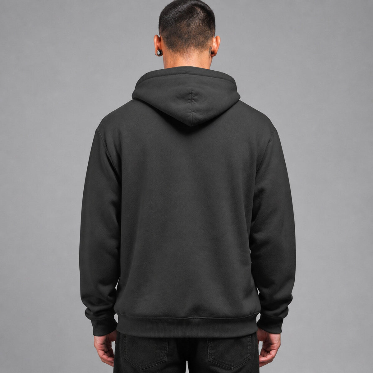 David Bowie Unisex Hoodie — worn on model, back