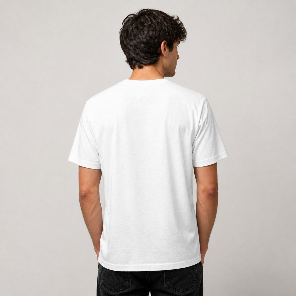 David Bowie Unisex T-Shirt — worn on model, back