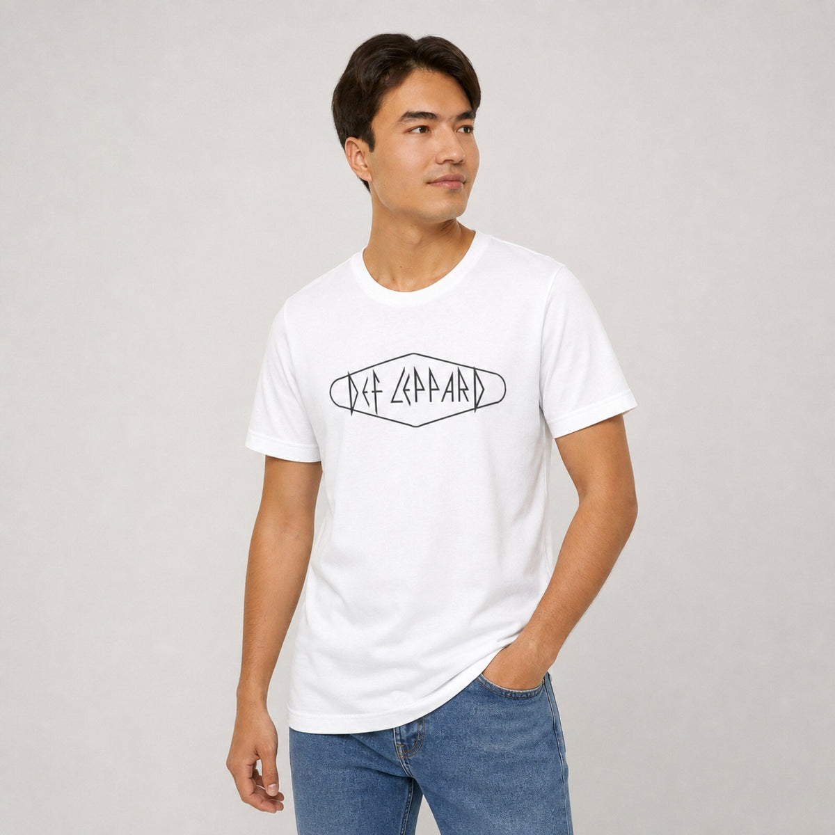 Def Leppard Band Tee - Classic Vibes — worn on model, front