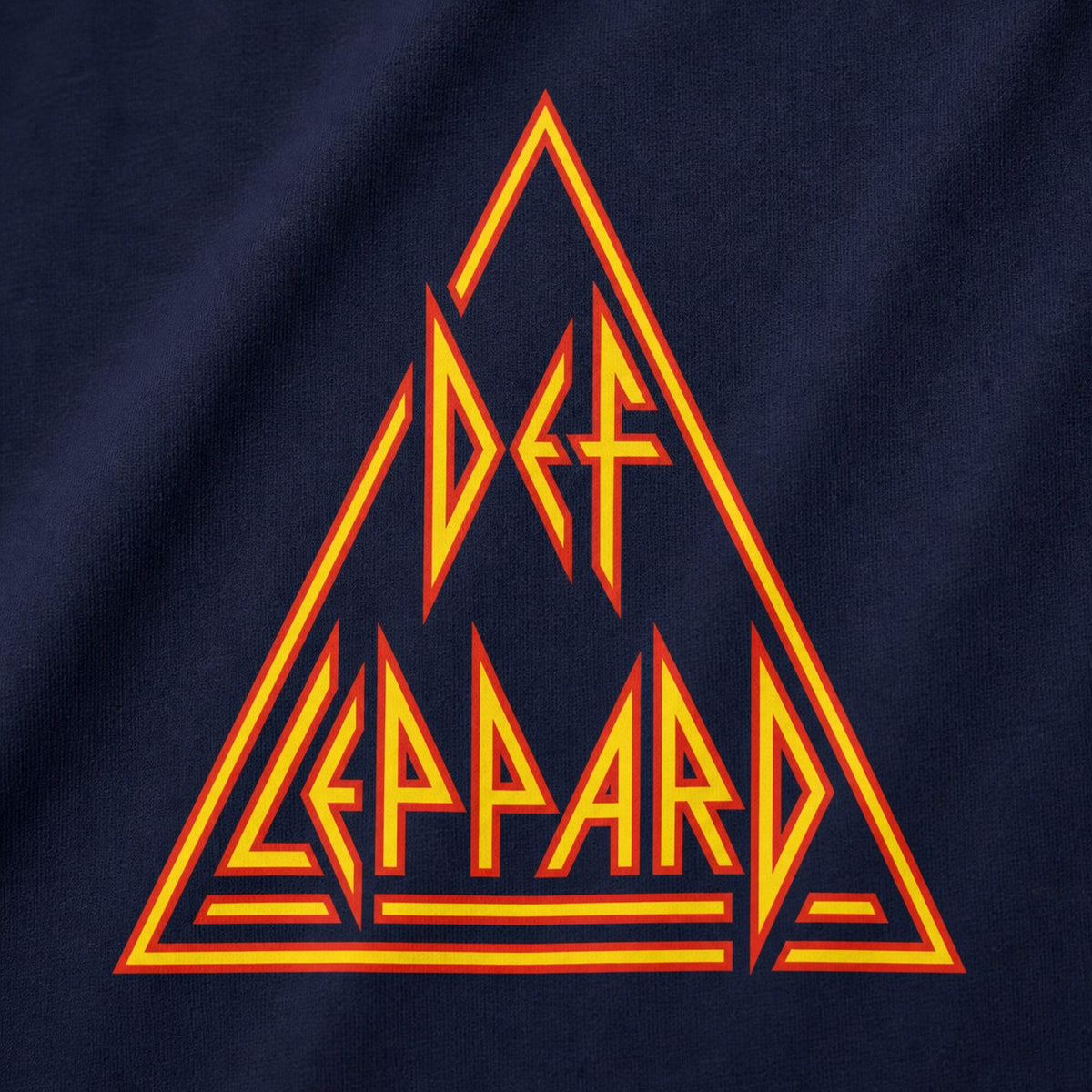 Def Leppard Rock Tee — print detail close-up