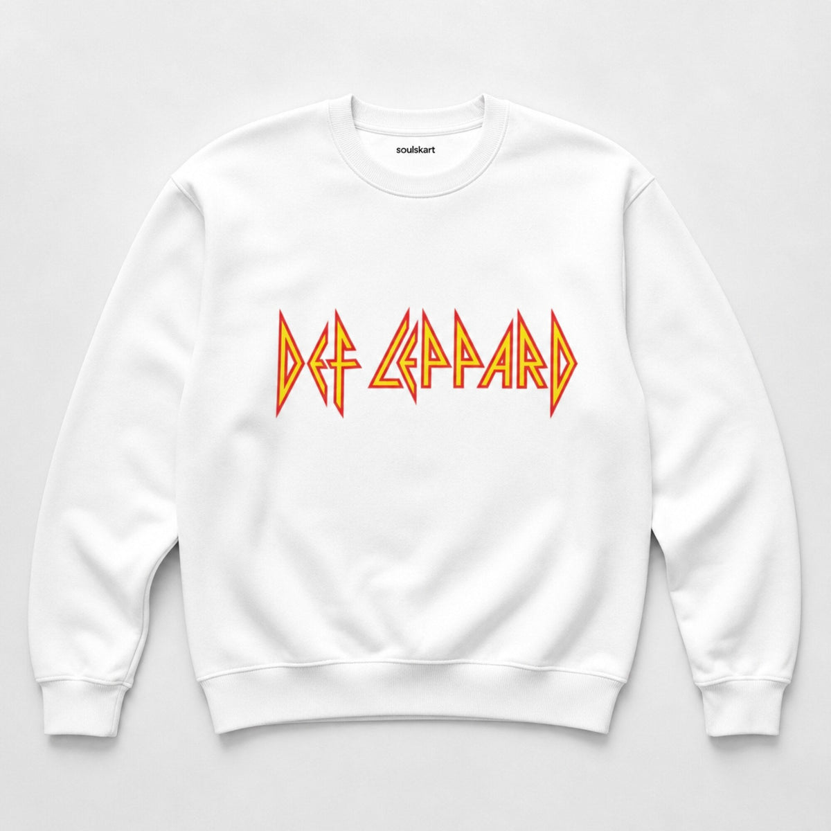 Def Leppard Unisex Premium Sweatshirt — on hanger