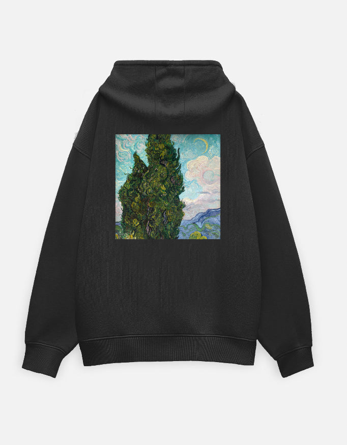 Vincent van Gogh Cypresses Hoodie — main product image