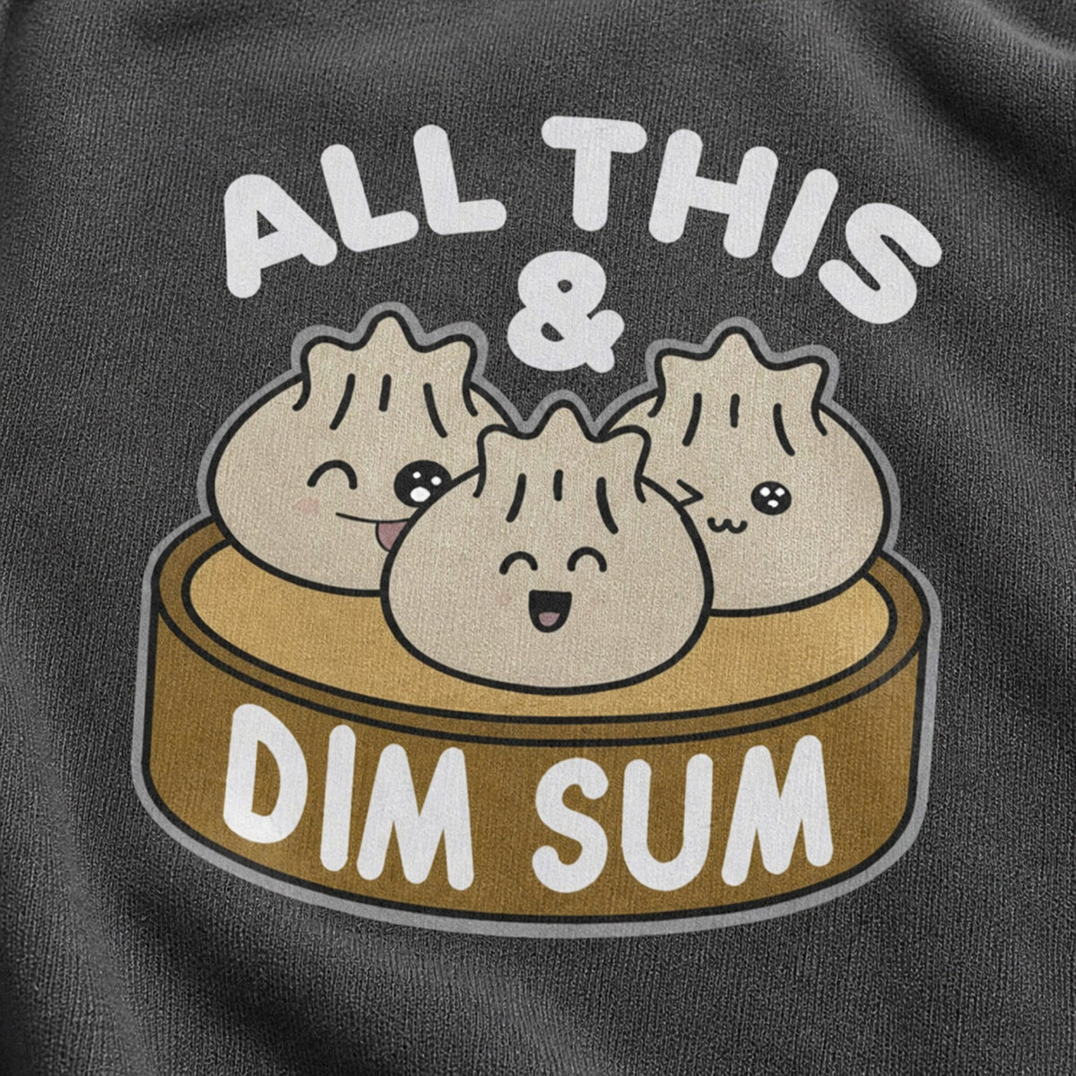 Dimsum Unisex Sweatshirt — print detail close-up