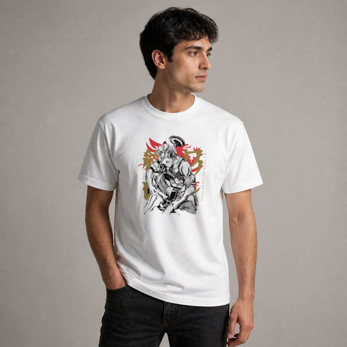 Divine Combat Tee — worn on model, front