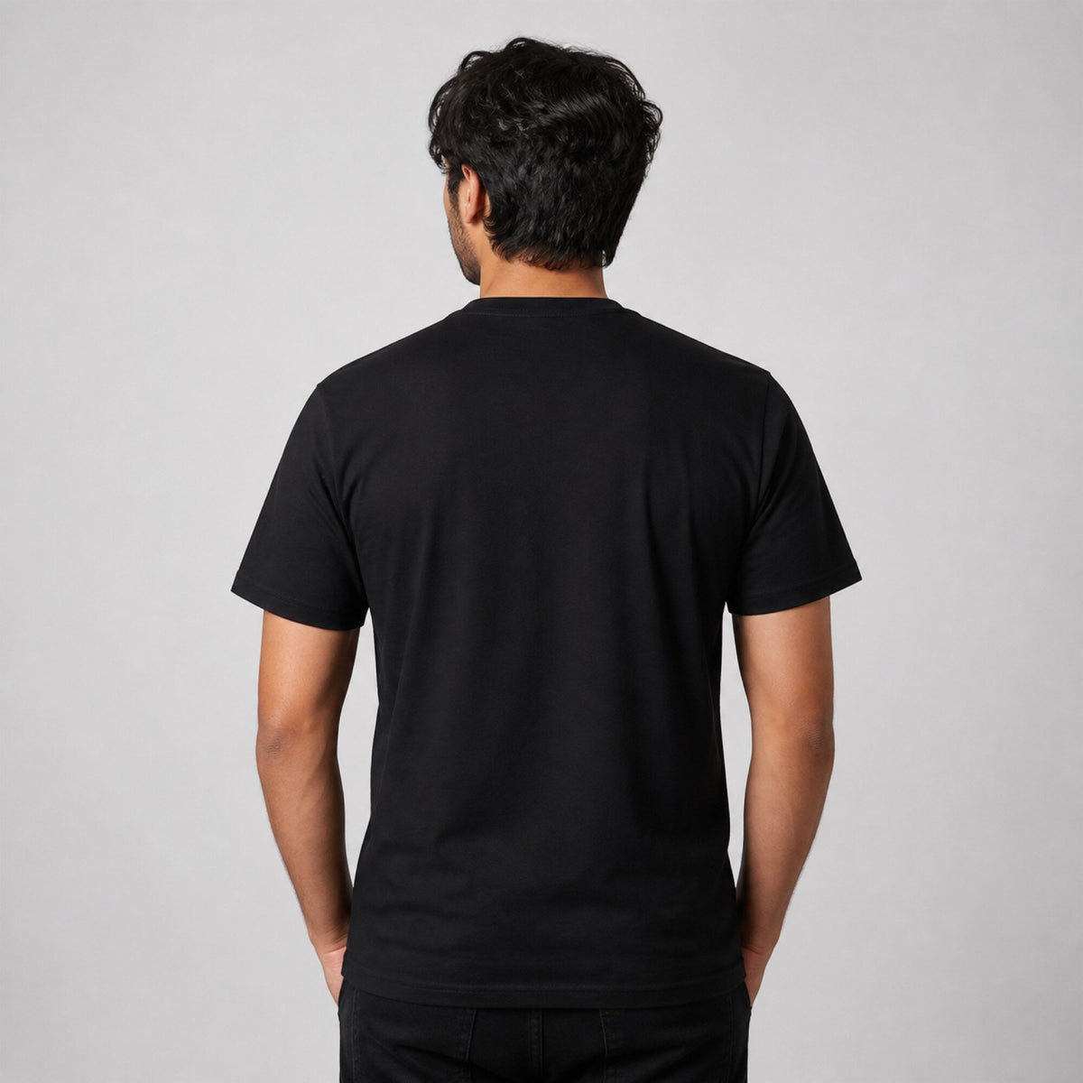 Dog and Birds — worn on model, back