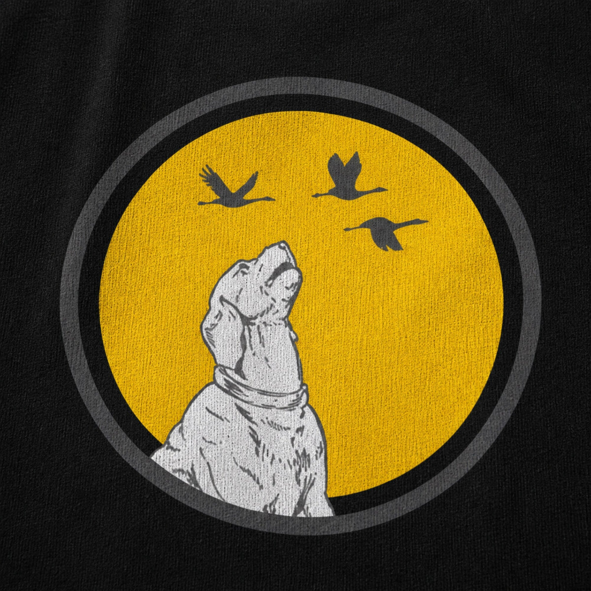Dog and Birds — print detail close-up