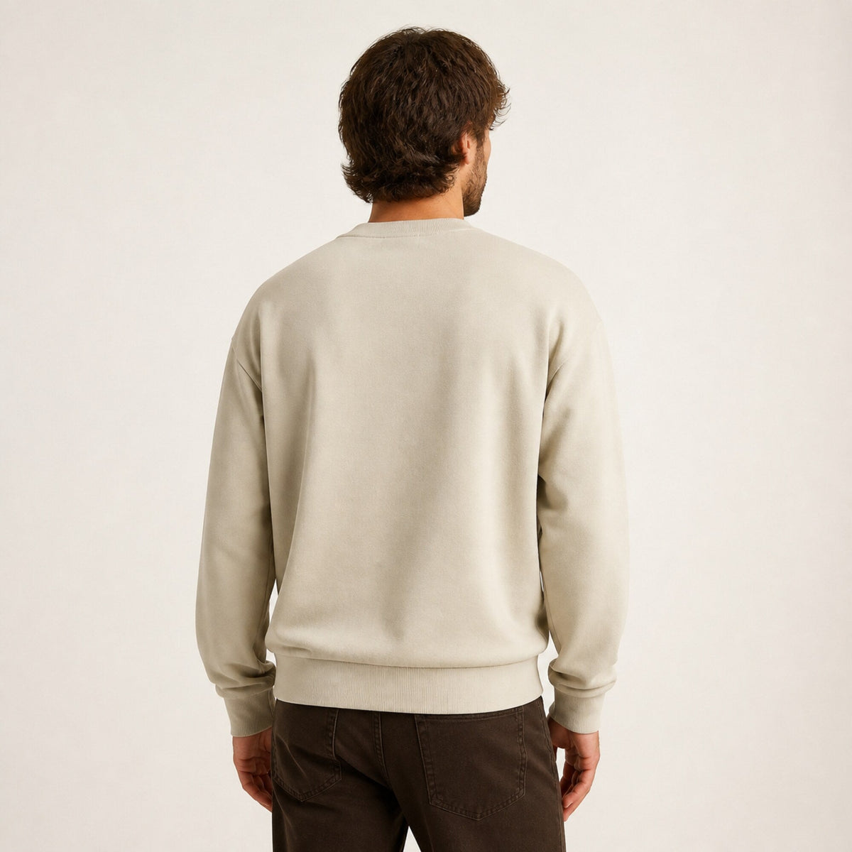 Dog Unisex Sweatshirt — worn on model, back