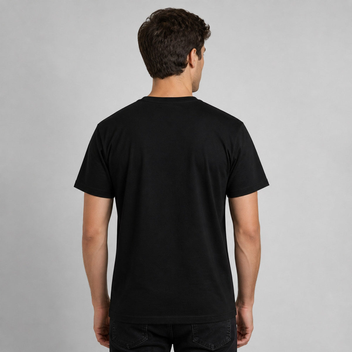 Dogs Are Freaking Awesome Unisex Printed T-Shirt — worn on model, back