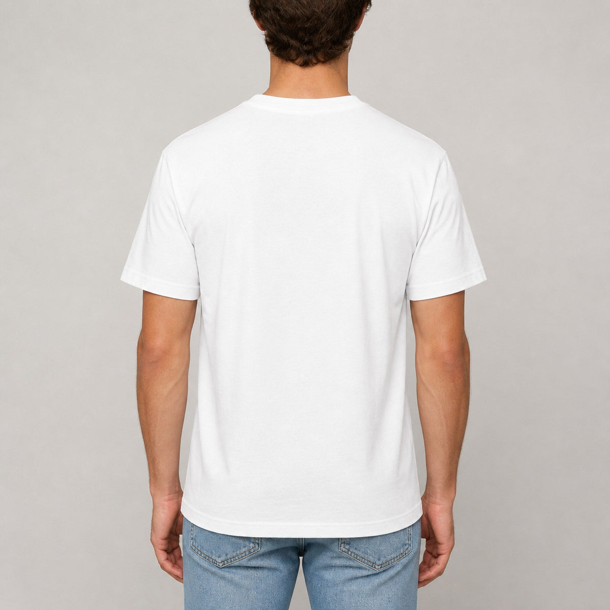 Dogs & Wine Make Everything Fine T-Shirt — worn on model, back