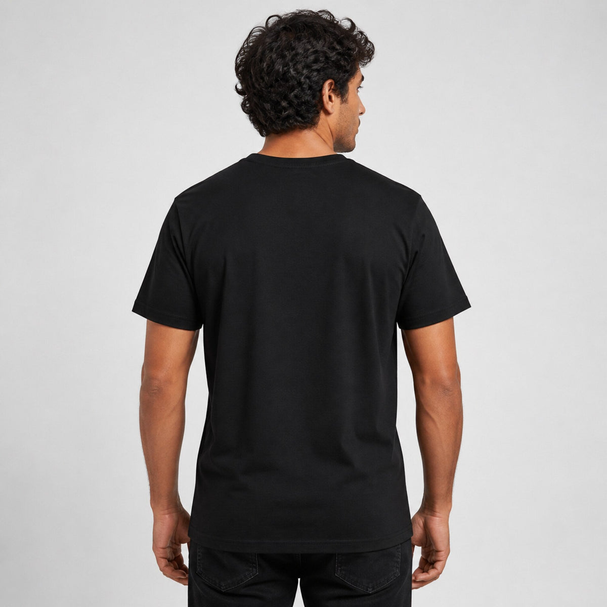 Don Ramon Tribute Typography Tee — worn on model, back