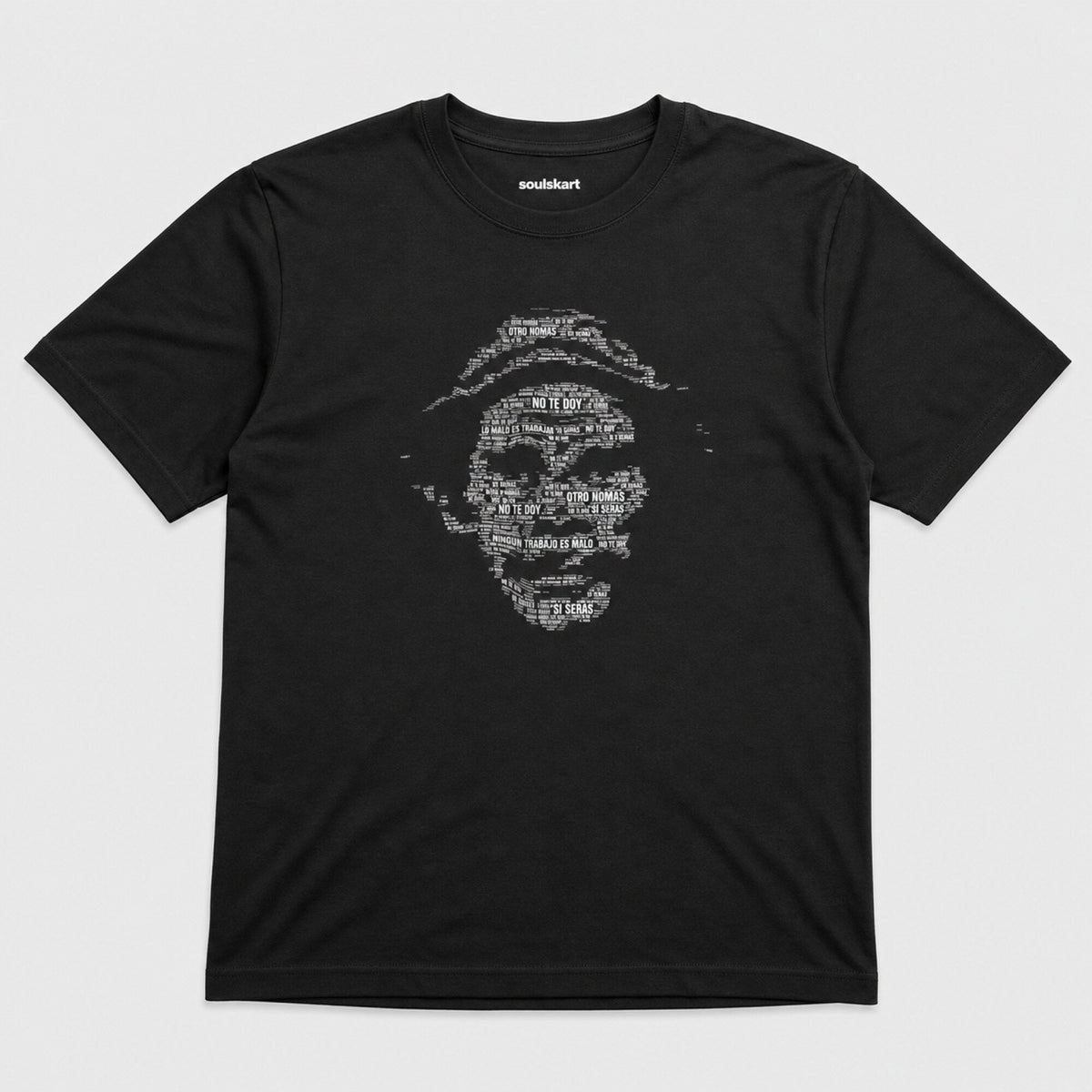 Don Ramon Tribute Typography Tee — on hanger