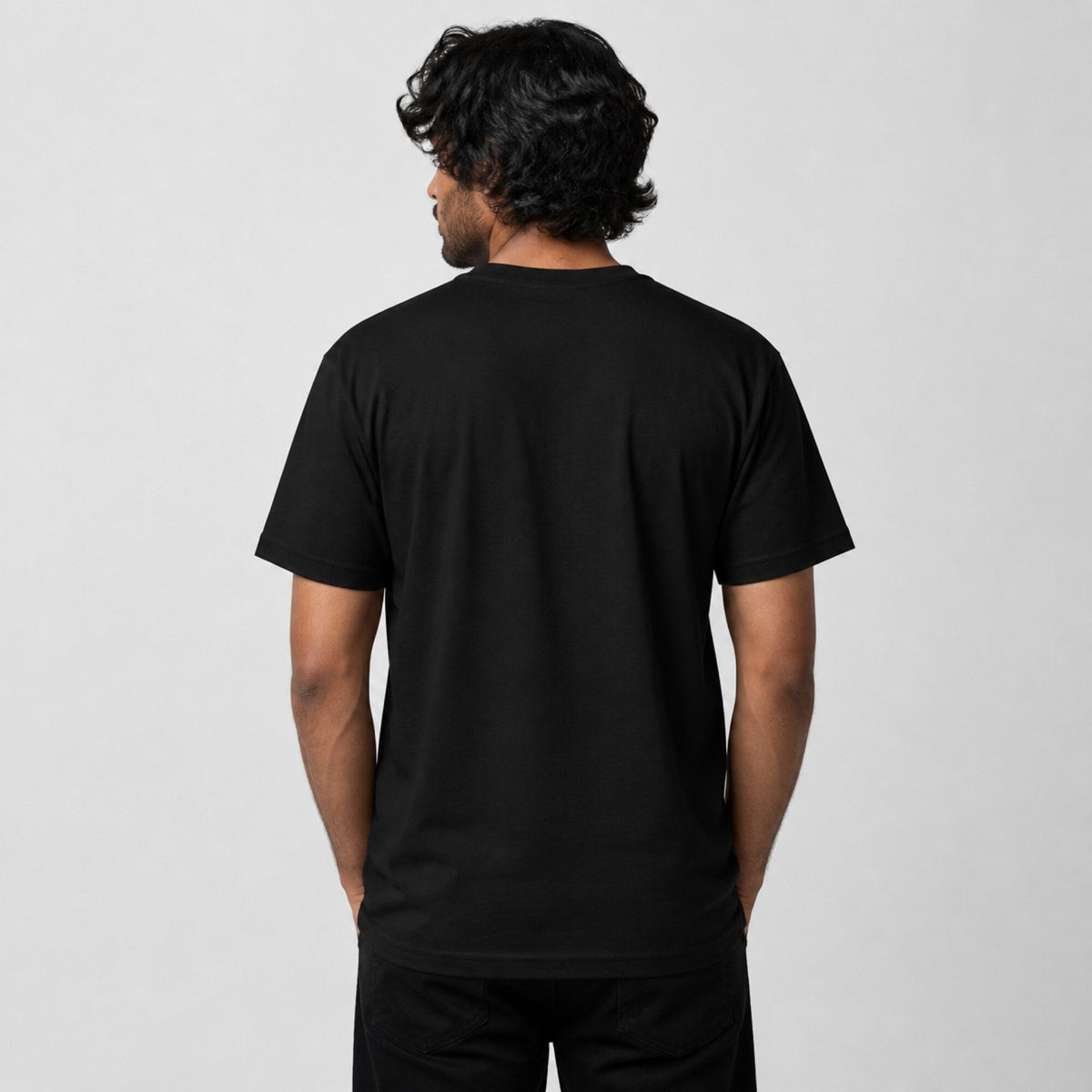 Drink Drank Drunk T-Shirt — worn on model, back