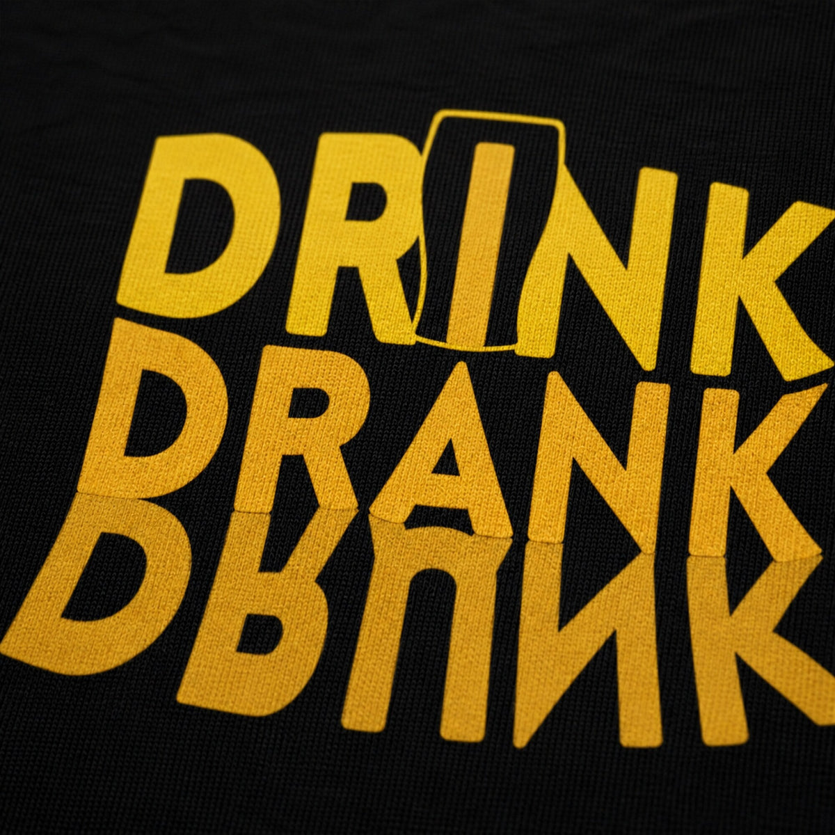 Drink Drank Drunk T-Shirt — print detail close-up