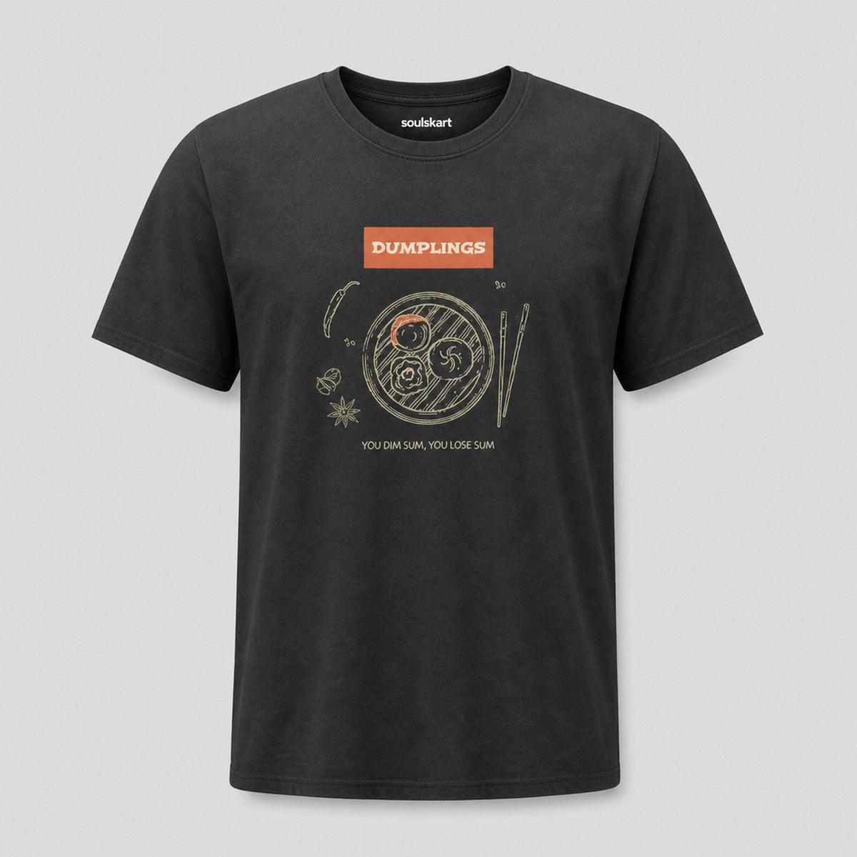 Dumplings Unisex T-Shirt — front view