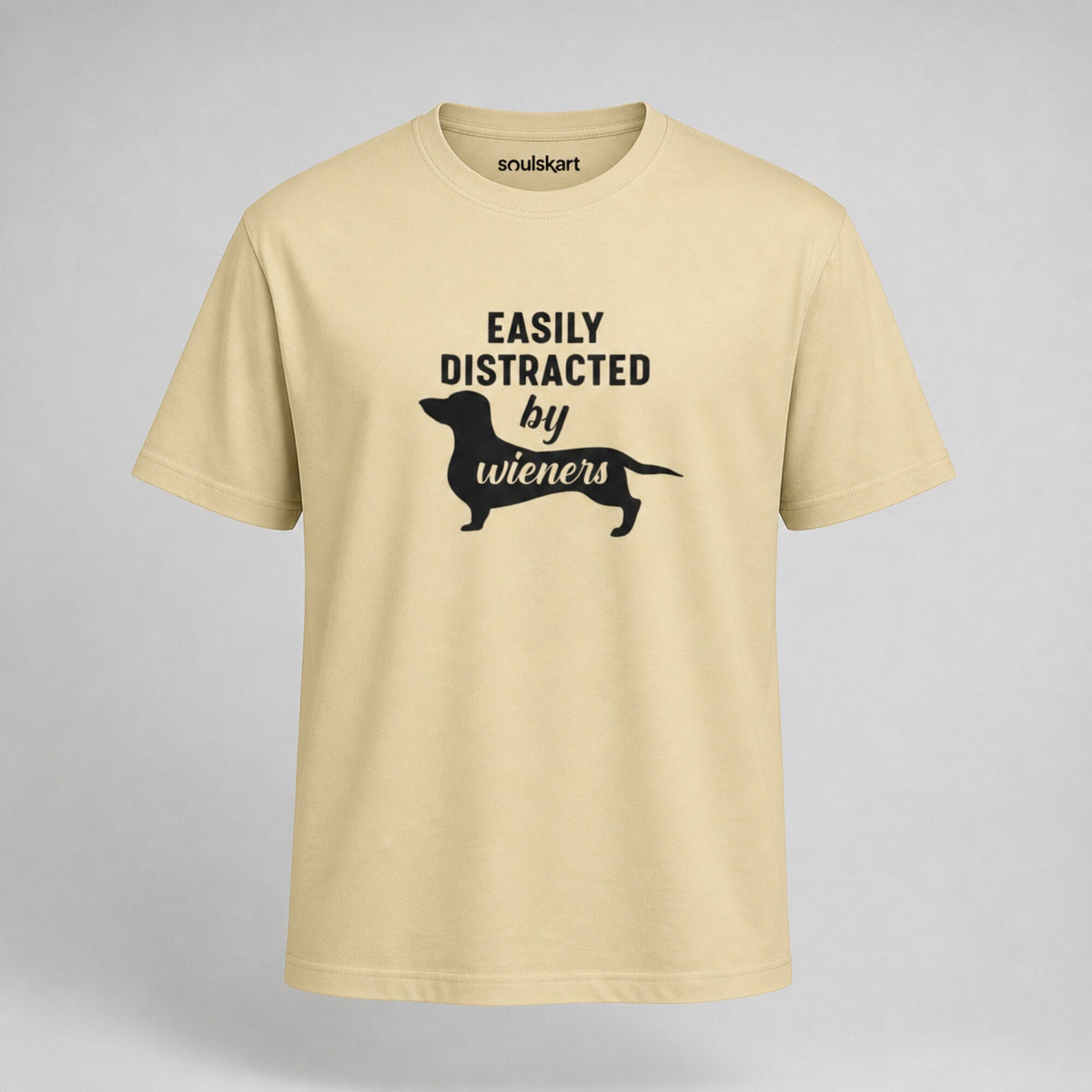 Easily Distracted by Wieners Unisex T-Shirt — front view