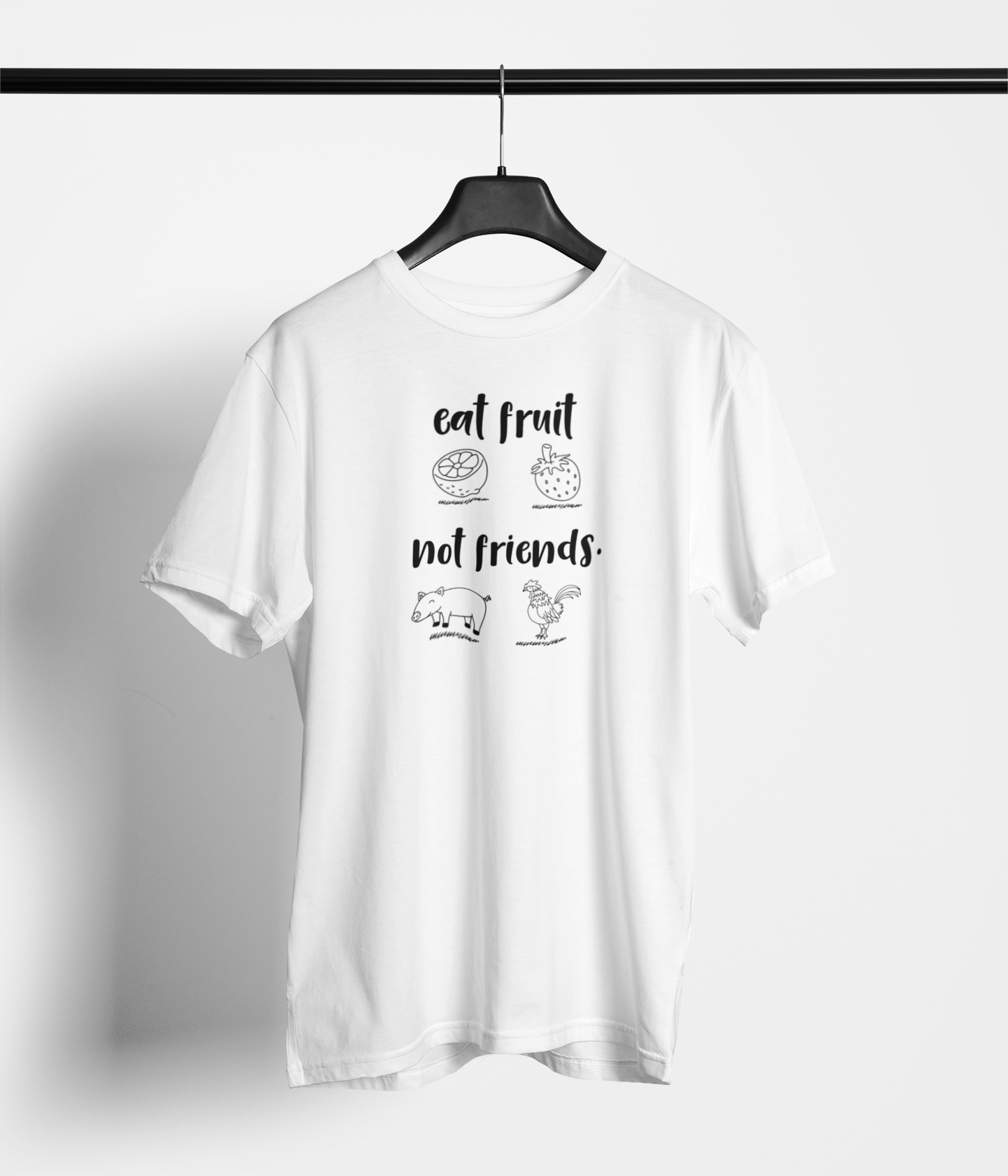 Eat Fruit Not Friends Vegan T-Shirt — main product image