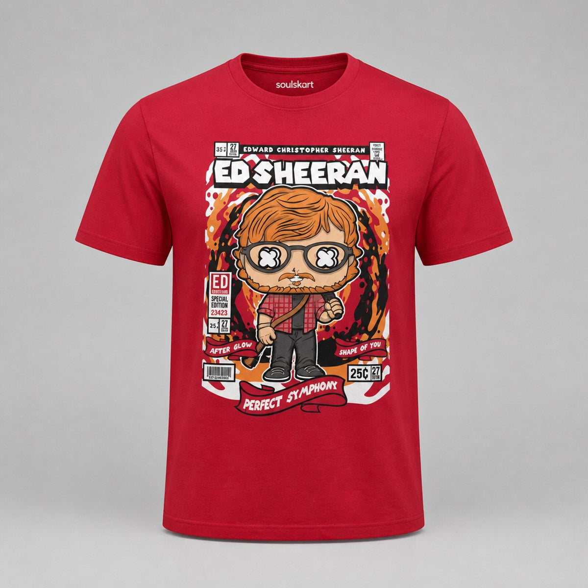 Ed Sheeran Pop Art Unisex T-Shirt — front view