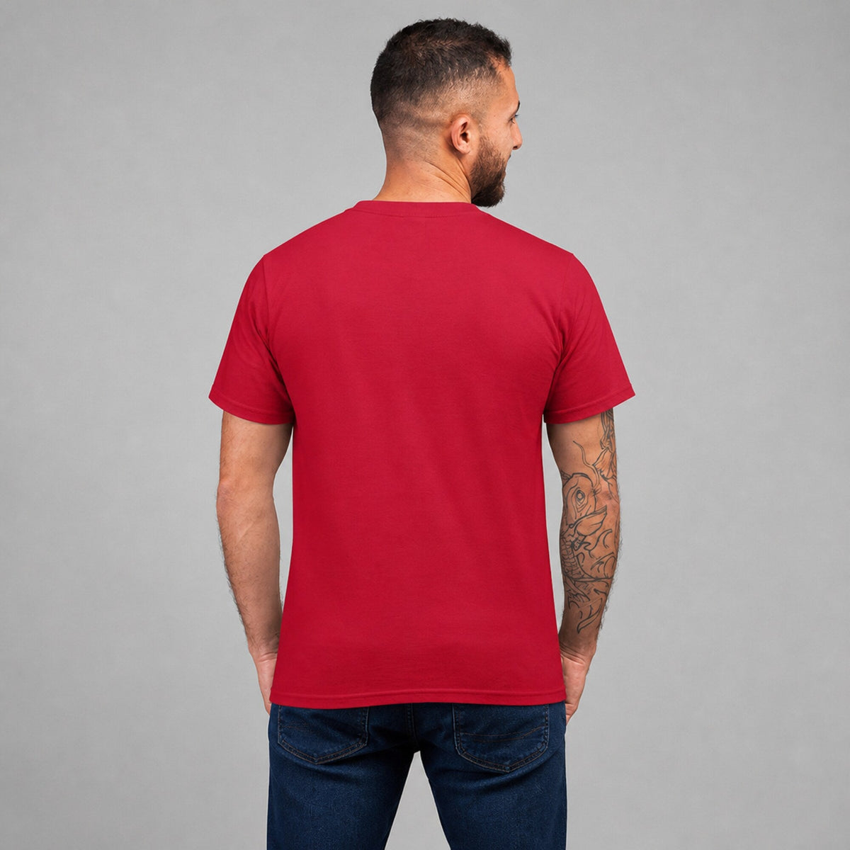 Ed Sheeran Pop Art Unisex T-Shirt — worn on model, back