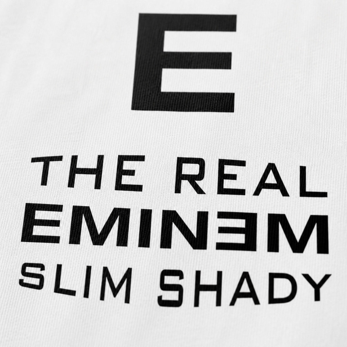 Eminem 'The Real Slim Shady' Unisex Tee — print detail close-up