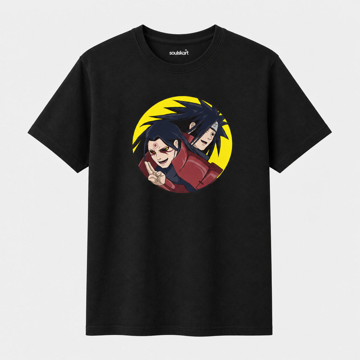 Epic Showdown Tee: Hashirama Senju vs. Madara Uchiha - Ultimate Naruto Fan T-Shirt
