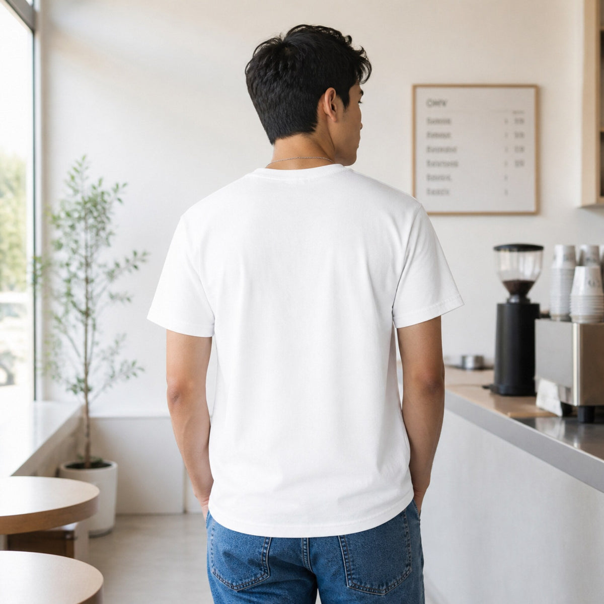 Espresso Patronum T-Shirt — worn on model, back