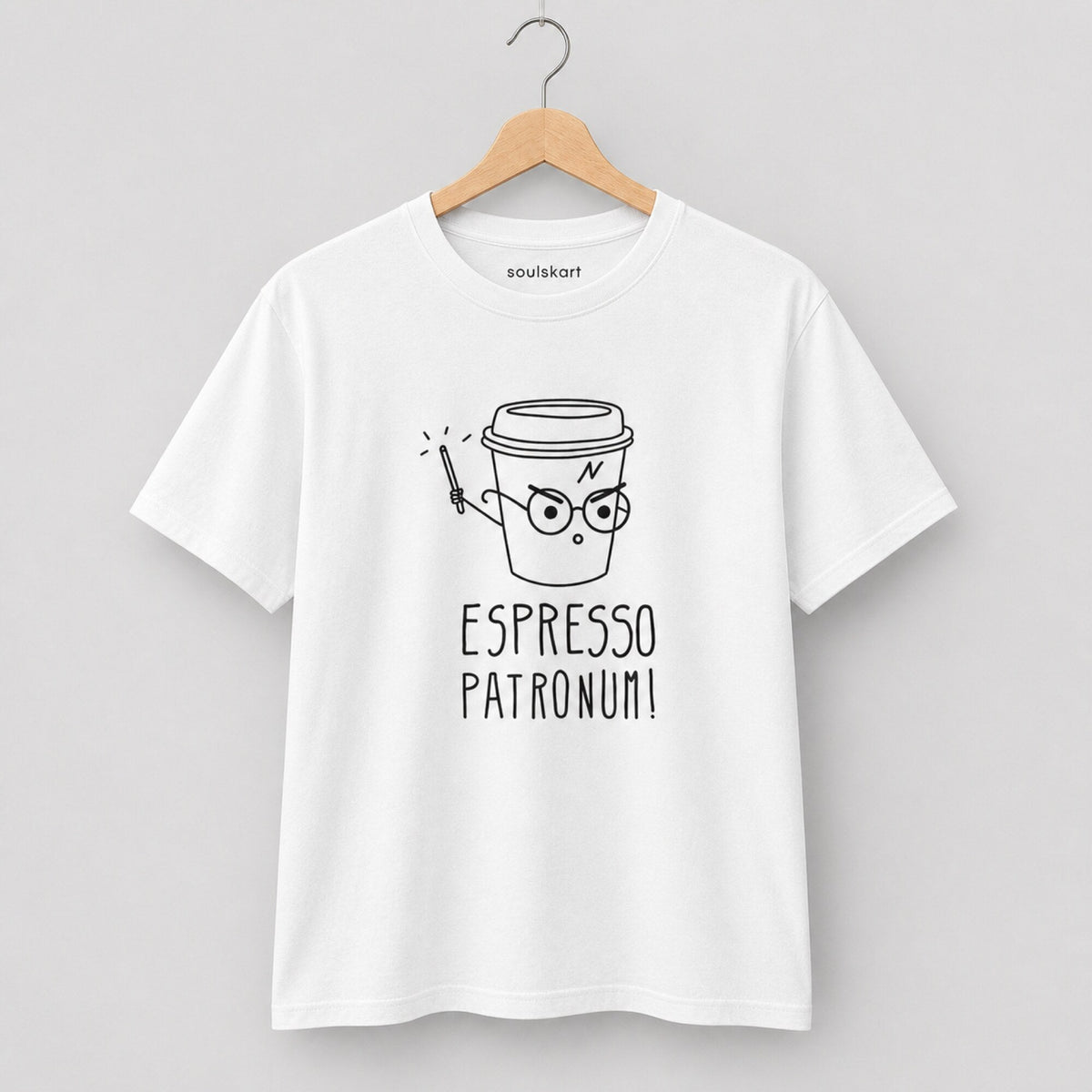 Espresso Patronum T-Shirt — on hanger