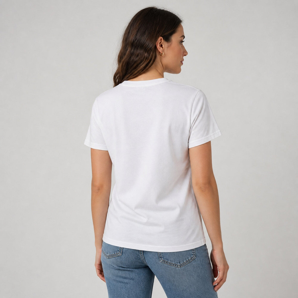 Explore More Unisex T-Shirt — worn on model, back
