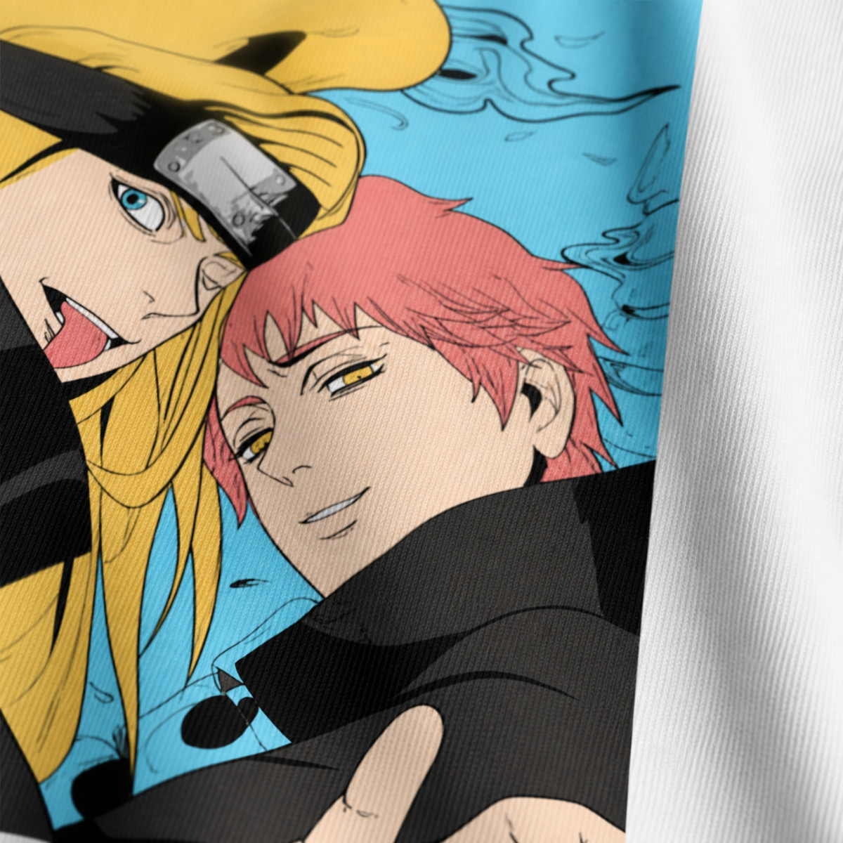 Explosive Artistry Unleashed: Deidara & Sasori Naruto Print Unisex T-Shirt