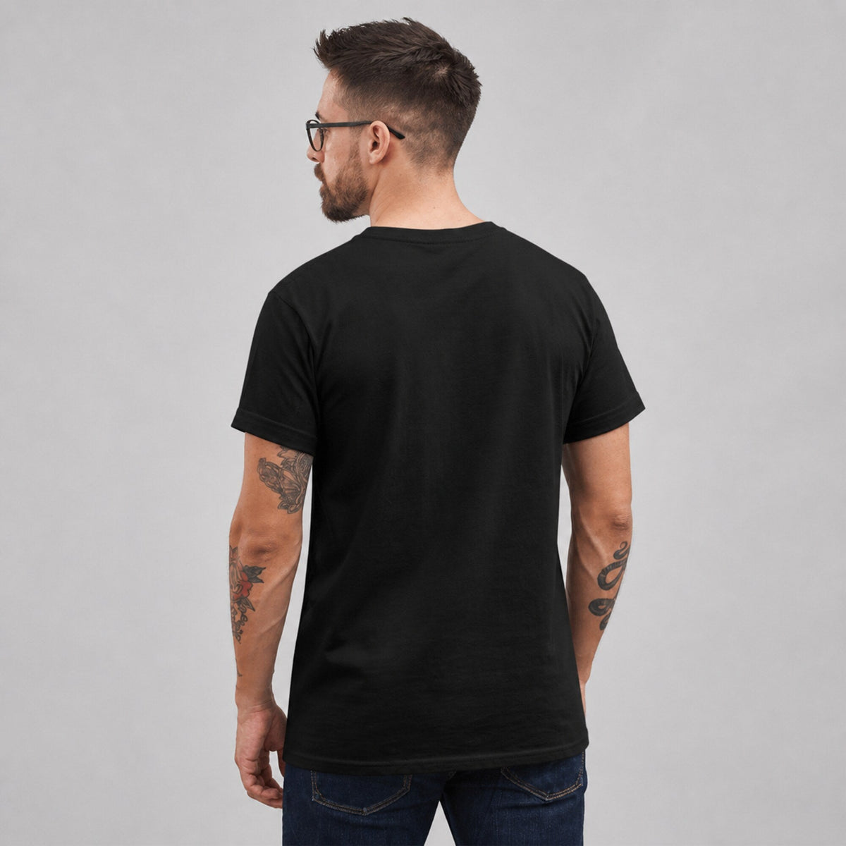 Feel The Mountains Unisex T-Shirt — worn on model, back