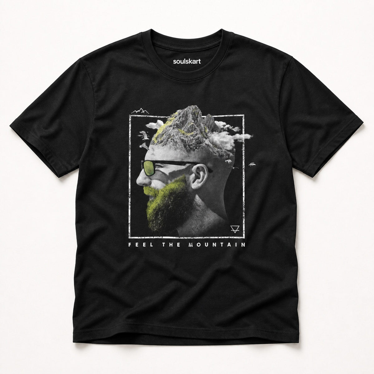 Feel The Mountains Unisex T-Shirt — on hanger