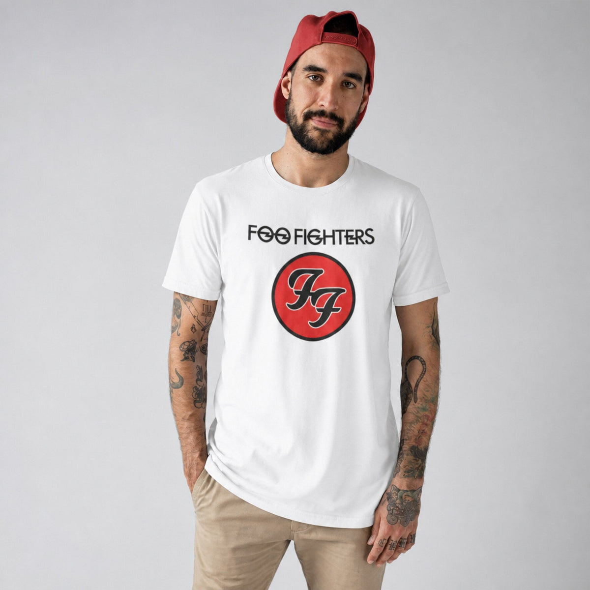 Foo Fighters Unisex T-Shirt — worn on model, front