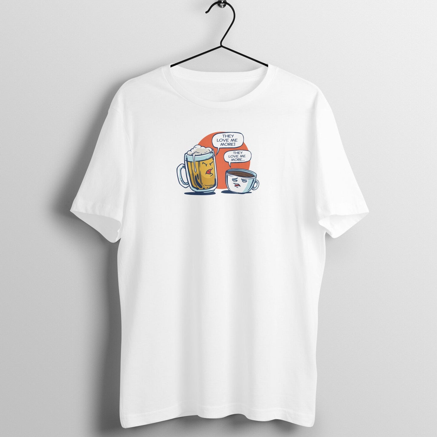 Beer vs Coffee Showdown Tee: The Ultimate Beverage Battle - Main Product Image