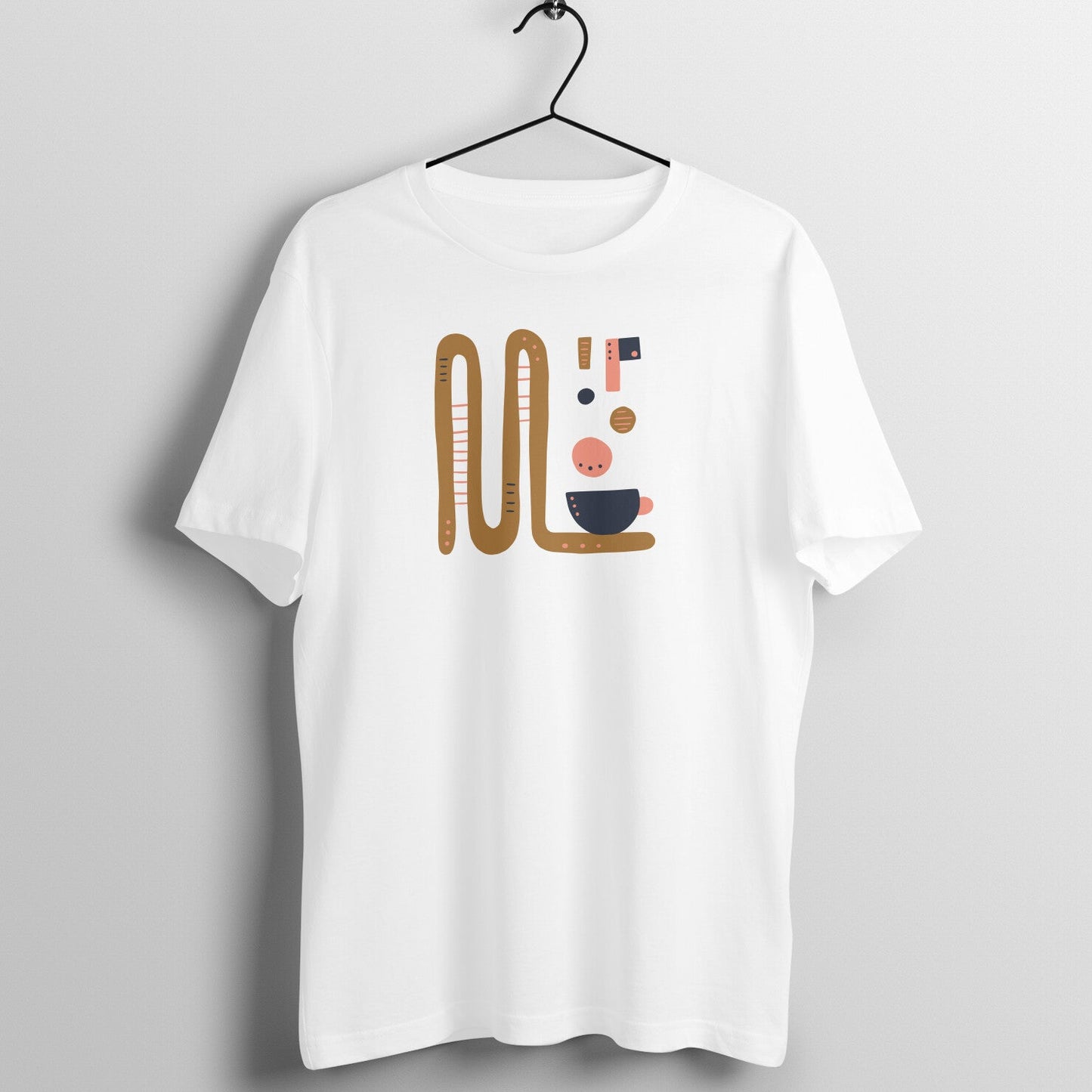 Caffeinate Your Wardrobe: Unisex Coffee Abstract Tee - Main Product Image