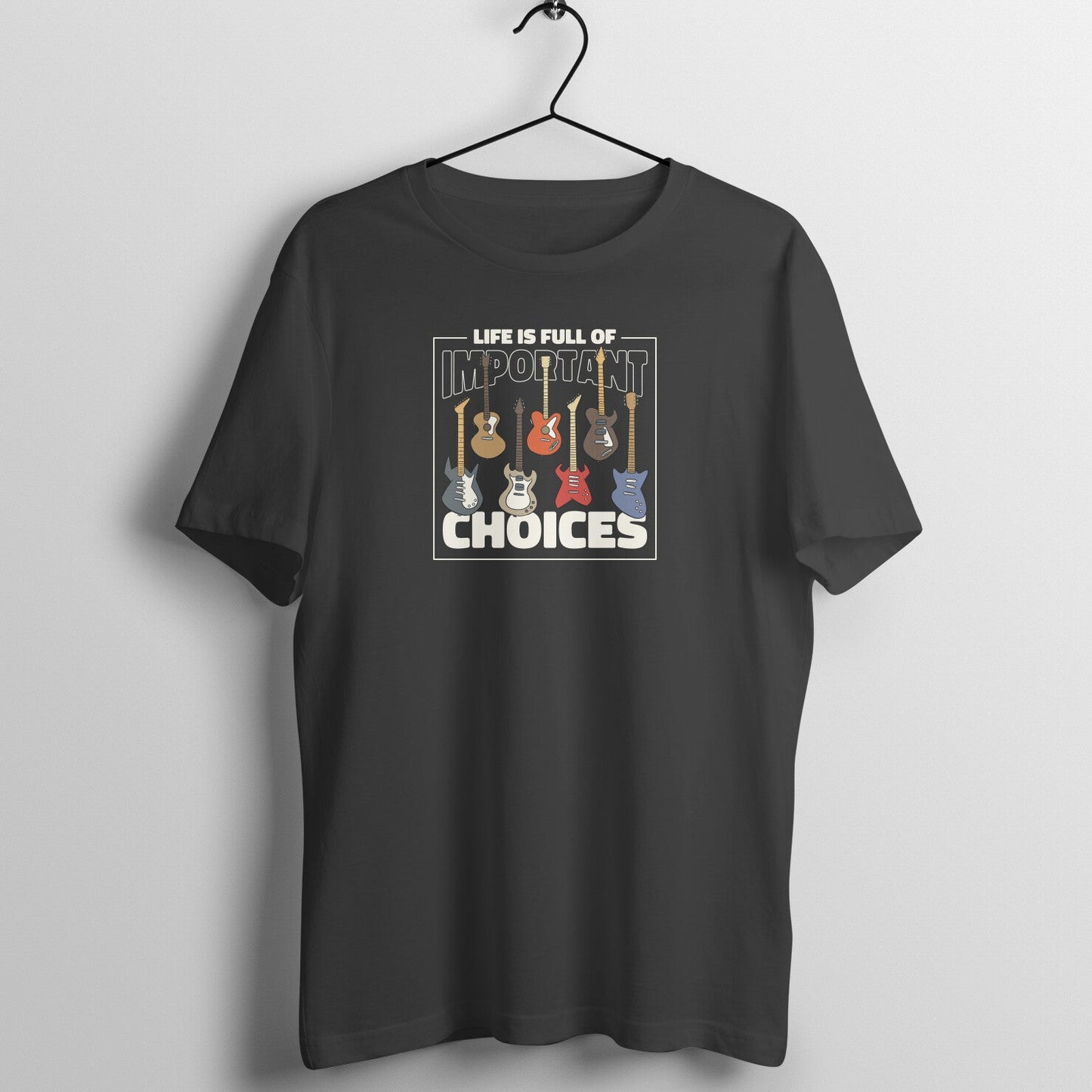"Choose Wisely" Electric Guitar Tee - Rock Your Choices in Comfort! - Main Product Image