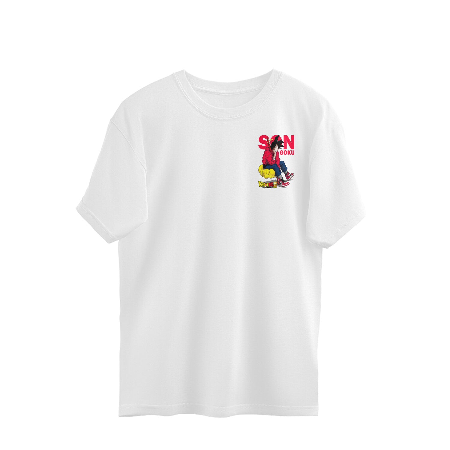 Super Saiyan Style: Goku-Printed Oversized Tee – Unleash Your Inner Z-Fighter!