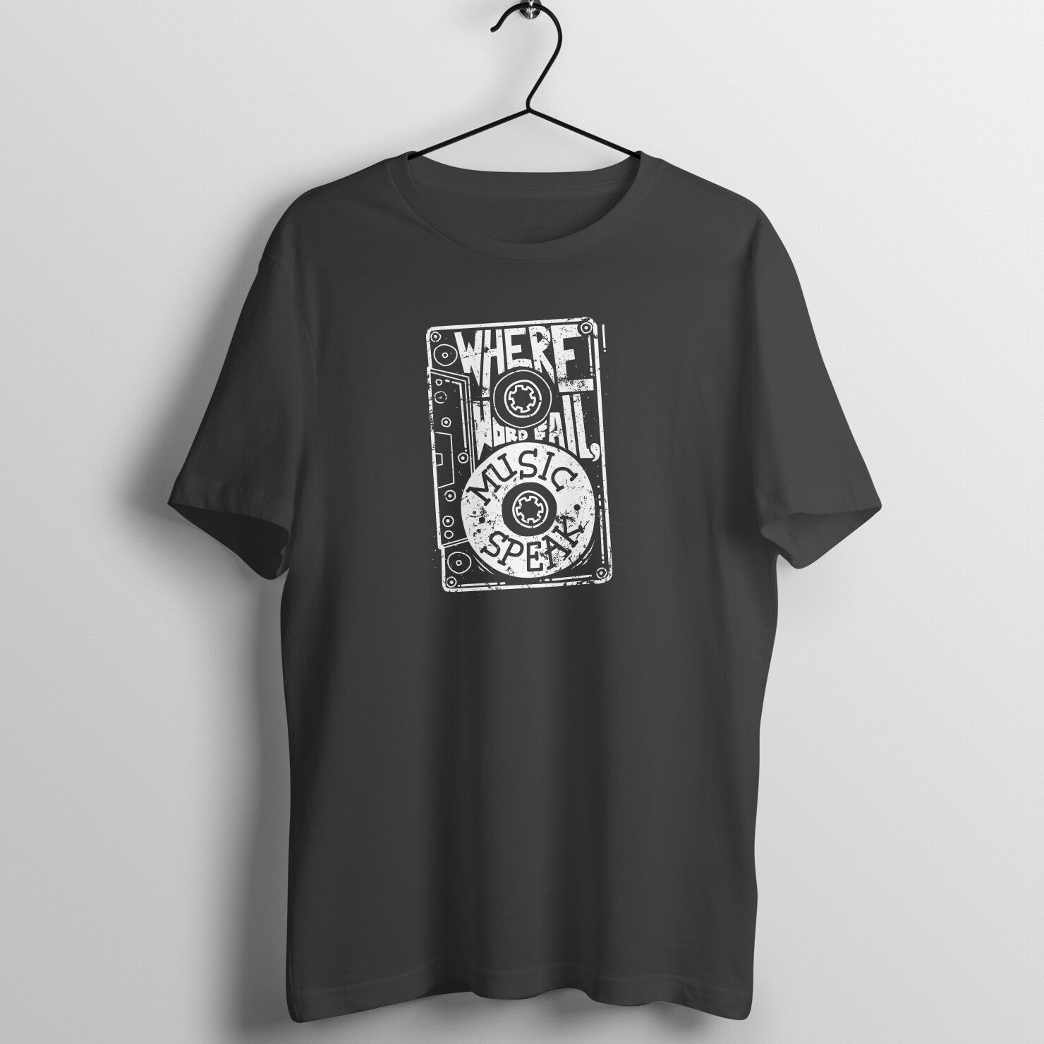 "Where Words Fail, Music Speaks" - Unisex Streetwear Tee - Main Product Image