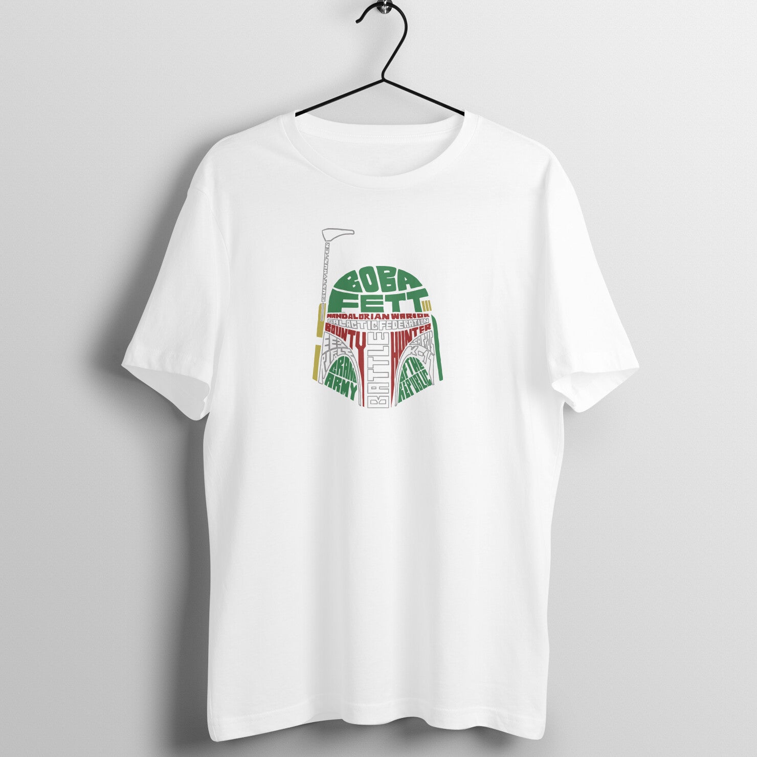 Galactic Bounty Hunter Boba Fett Typography Tee — main product image