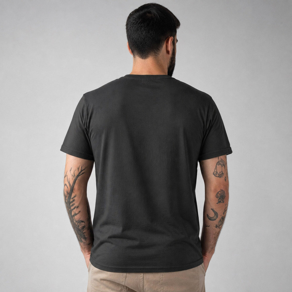 God Save the King Unisex T-Shirt — worn on model, back
