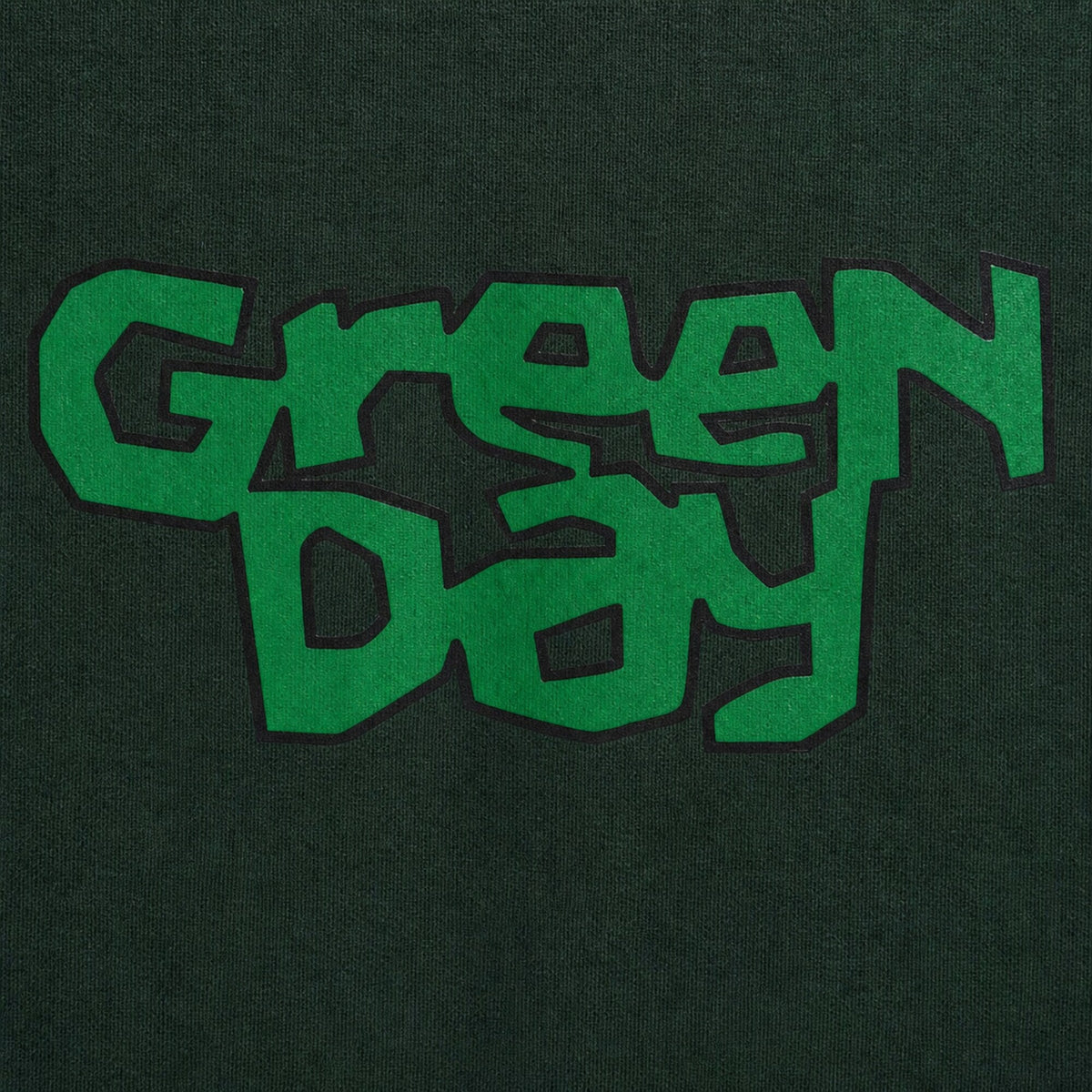 Green Day Band Tee — print detail close-up