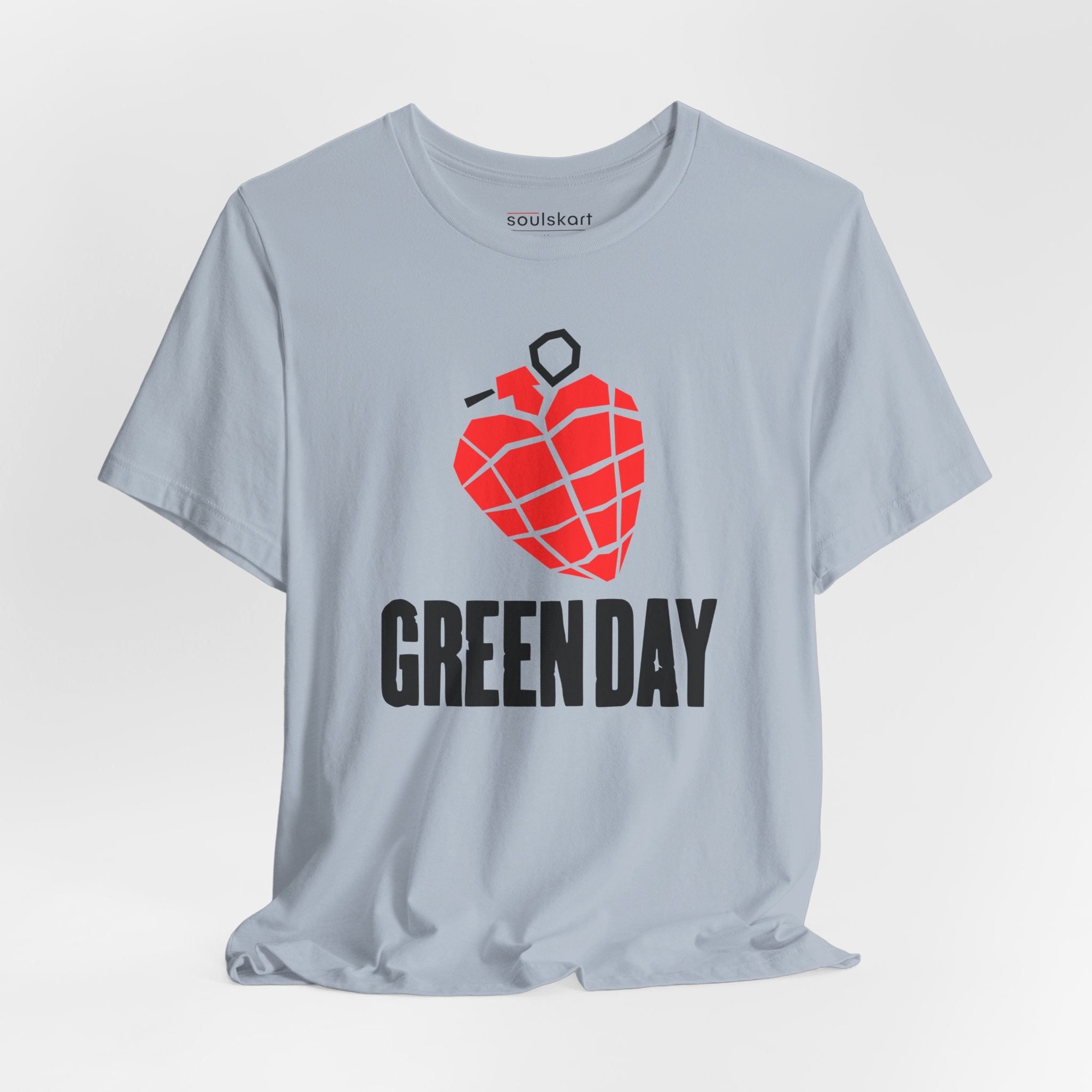 Green Day Grenade Heart Tee — Light Blue — main product image