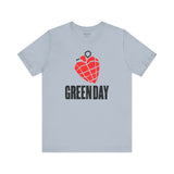 Green Day Grenade Heart Tee — Light Blue — front view